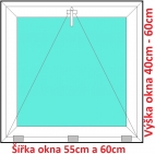 Plastová okna S SOFT šířka 55 a 60cm x výška 40-60cm 
